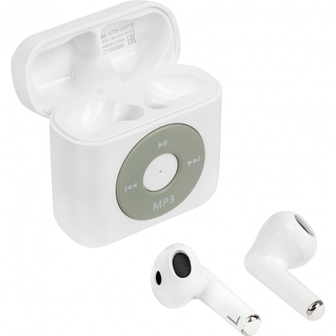 Беспроводные наушники HIPER TWS MP3 White HTW-HDX15 Беспроводные наушники HIPER TWS MP3 White HTW-HDX15
