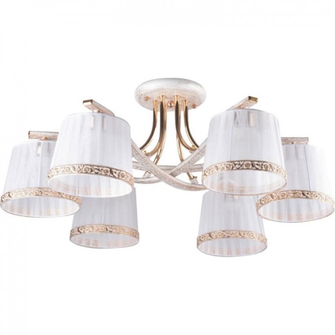 Люстра HIPER 6хE27х60Вт WHITE/GOLD H016-6 Люстра HIPER 6хE27х60Вт WHITE/GOLD H016-6